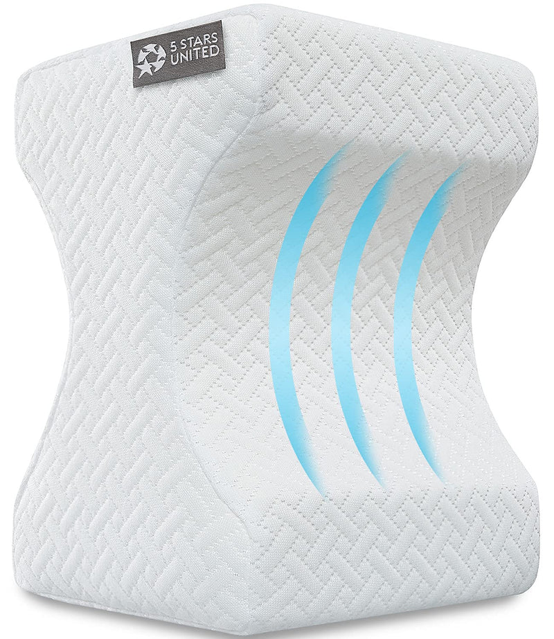 Knee Pillow for Sleeping - Leg Pillow 100% Memory Foam - Leg Pillows for Sleeping on Side - Knee Support Pillow - Knee Cushions for Sleeping - Hip Support Pillow Contour White - NewNest Australia