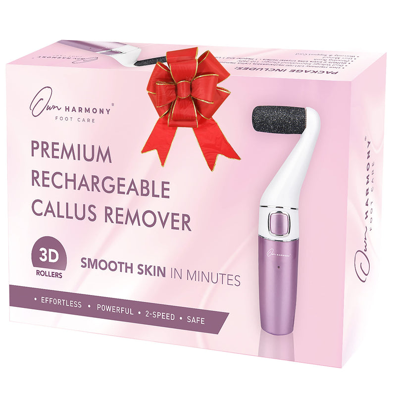Electric Hard Skin Remover Rechargeable: Own Harmony Professional Pedicure Tools - CR1700 Best Electronic Foot File Sander - Perfect Pedi for Callus Removal and Dry Cracked Heels Feet Care (USB Cord) Satin Rose - NewNest Australia
