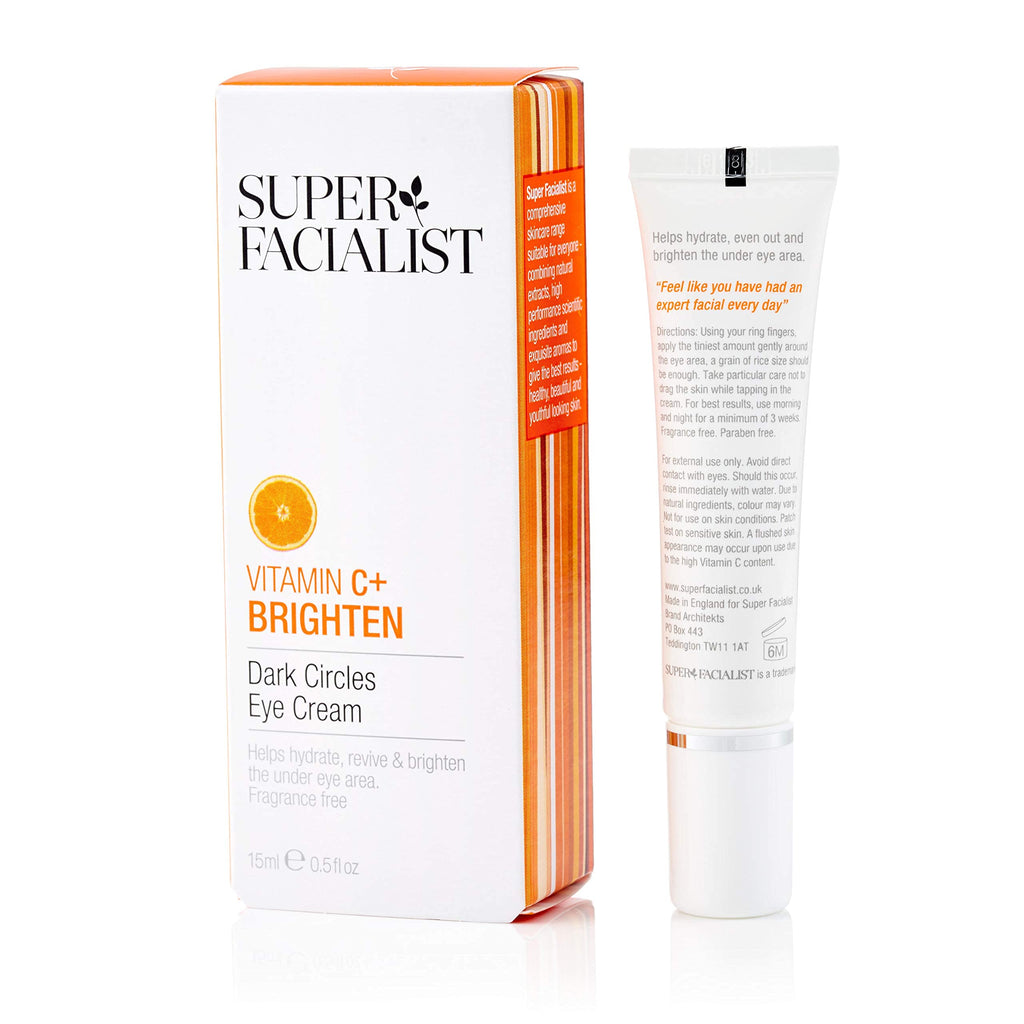 Super Facialist Targets and Puffiness Nourishes the Skin Around the Area, Vitamin C Dark Circles Eye Cream, Citrus, 15 millilitre Vitamin C Eye Cream - NewNest Australia