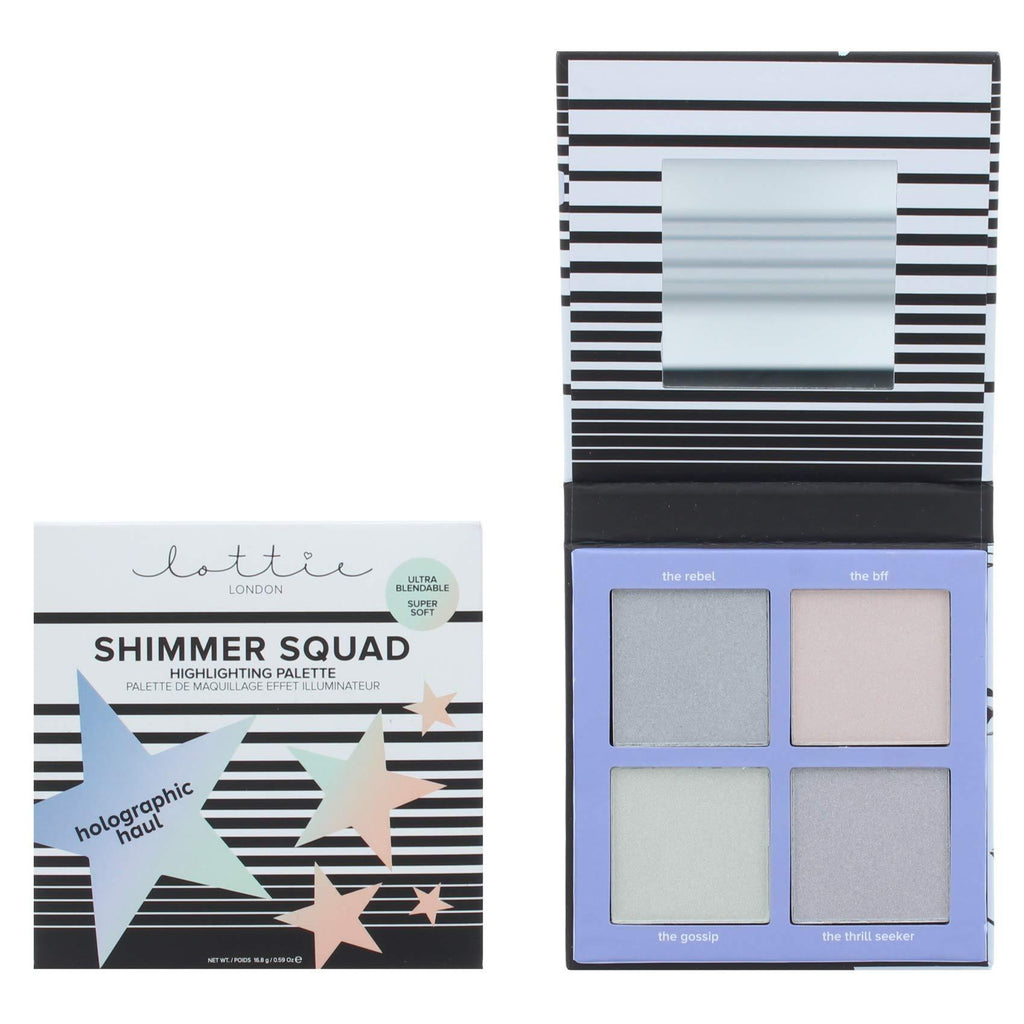 Lottie Shimmer Squad Highlighting Palette, Holographic Haul, 21 g - NewNest Australia