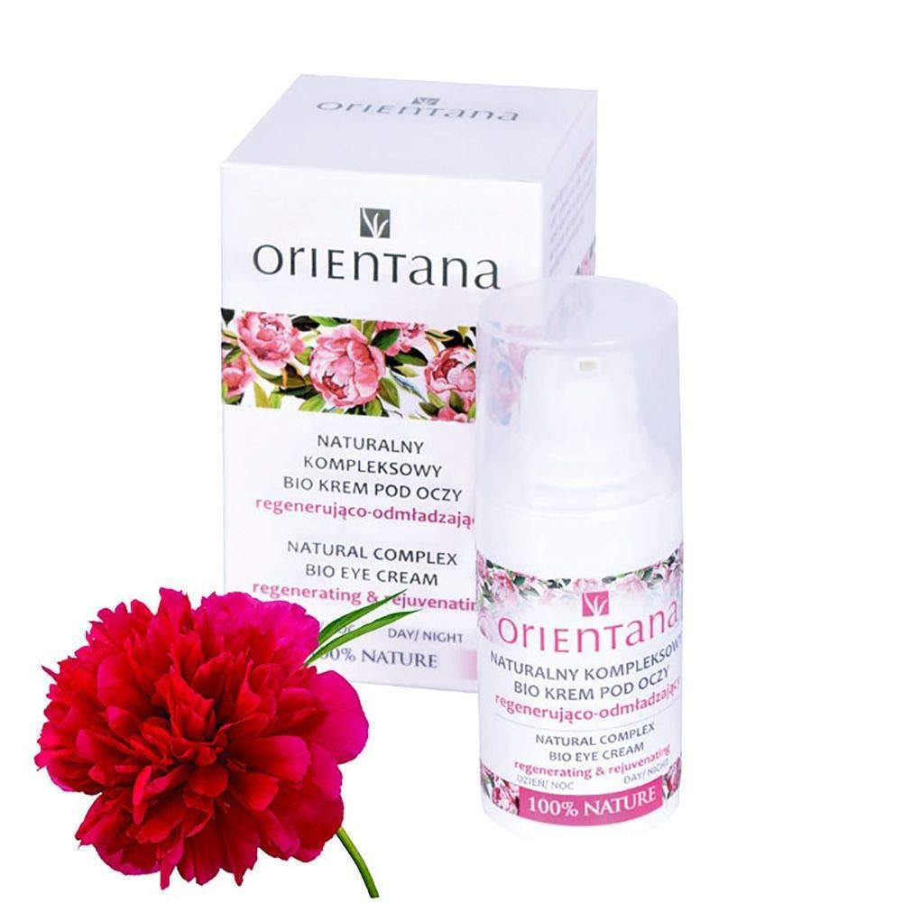 Orientana Natural Under Eye Cream For Wrinkles Dark Circles Puffy Eyes & Bags - Chinese Peony & Vitamin C - Vegan Anti Aging Tightening Brightening Regenerating Rejuvenating Moisturiser for Women 15ml BIO EYE CREAM Regenerating & Rejuvenating - NewNest Australia