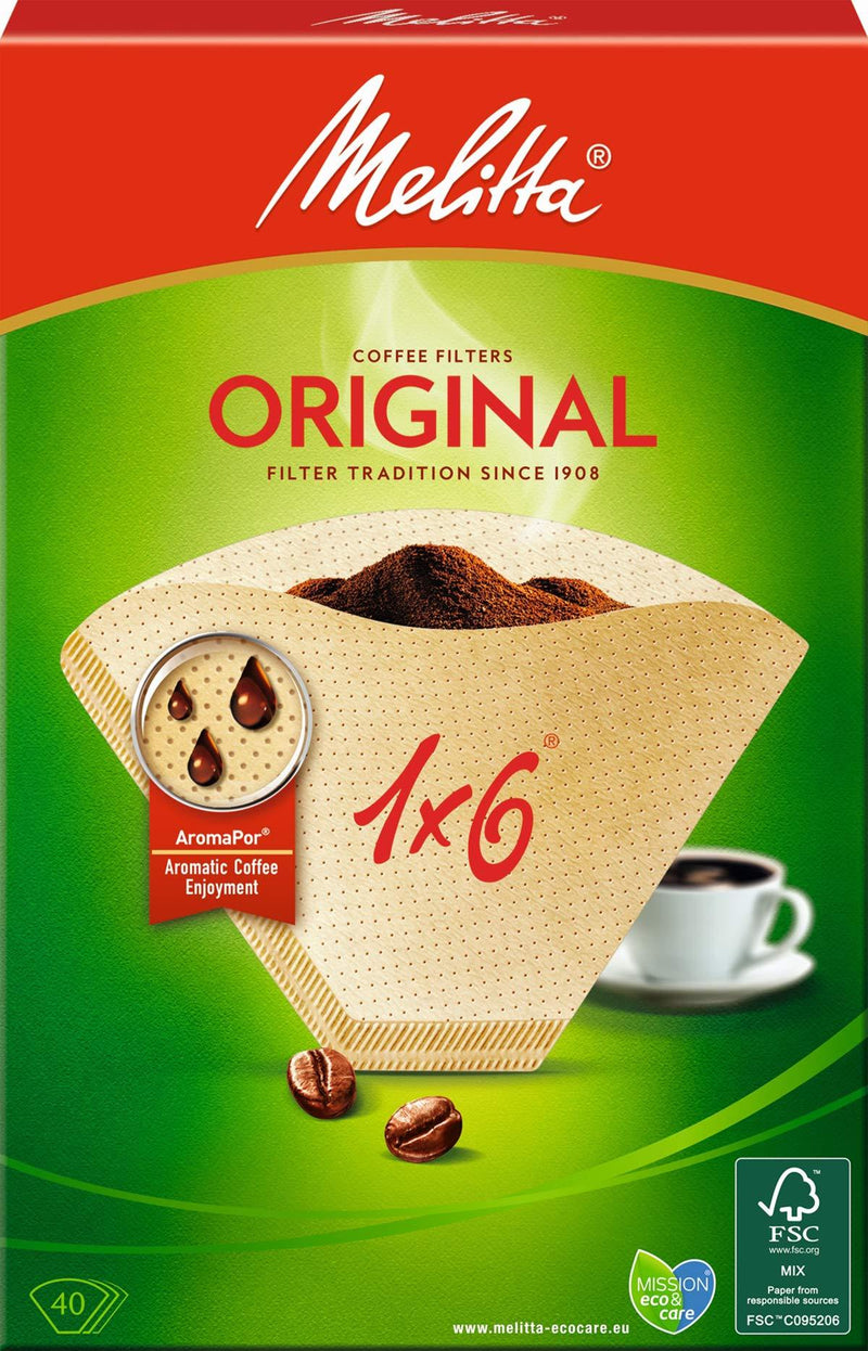 Melitta filter bags 6/40 Natural Brown (1X40 sticks) - NewNest Australia