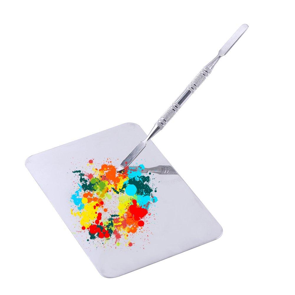 Mixing Palette, Stainless Steel Mixing Tool with Spatula for Nail Pigment(83g) - NewNest Australia