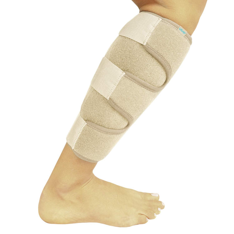 Vive Calf Brace - Adjustable Shin Splint Support - Lower Leg Compression Wrap Increases Circulation, Reduces Muscle Swelling - Calf Sleeve for Men and Women (Beige) Beige - NewNest Australia