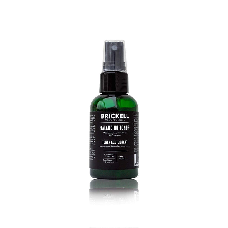 Brickell Men's Balancing Toner for Men, Natural and Organic Alcohol-Free Cucumber, Mint Facial Toner with Witch Hazel, 59 ml, Scented 59 ml (Pack of 1) - NewNest Australia