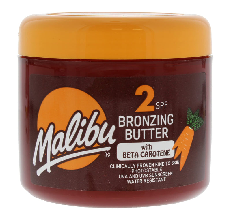 Malibu Fast Tanning Water Resistant SPF 2 Bronzing Body Butter with Beta Carotene, 300ml - NewNest Australia