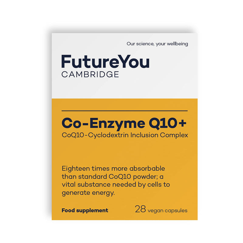 Co-Enzyme Q10+ 250mg Cyclodextrin Inclusion Complex - High Strength, Easy-to-Absorb Formulation - Vegan Suitable CoQ10 Supplement - 28 Day Supply - Developed by FutureYou Cambridge, UK - NewNest Australia
