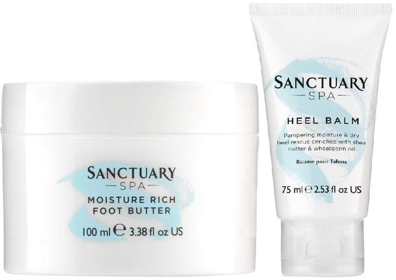 (Pack of 2) Sanctuary Spa Moisture Rich Foot Butter x 100ml & Heel Balm x 75ml - NewNest Australia