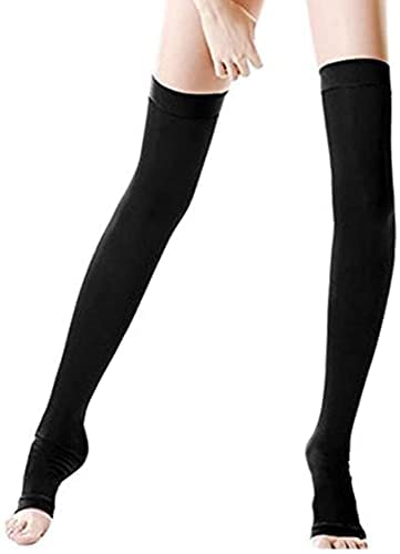 Pedimend Thigh High Compression Stockings for Varicose Veins | Compression Stockings | Effective Relief from Tightness & Muscle Soreness | Promote Venous Blood Flow | for Men & Women (Black) Black - NewNest Australia