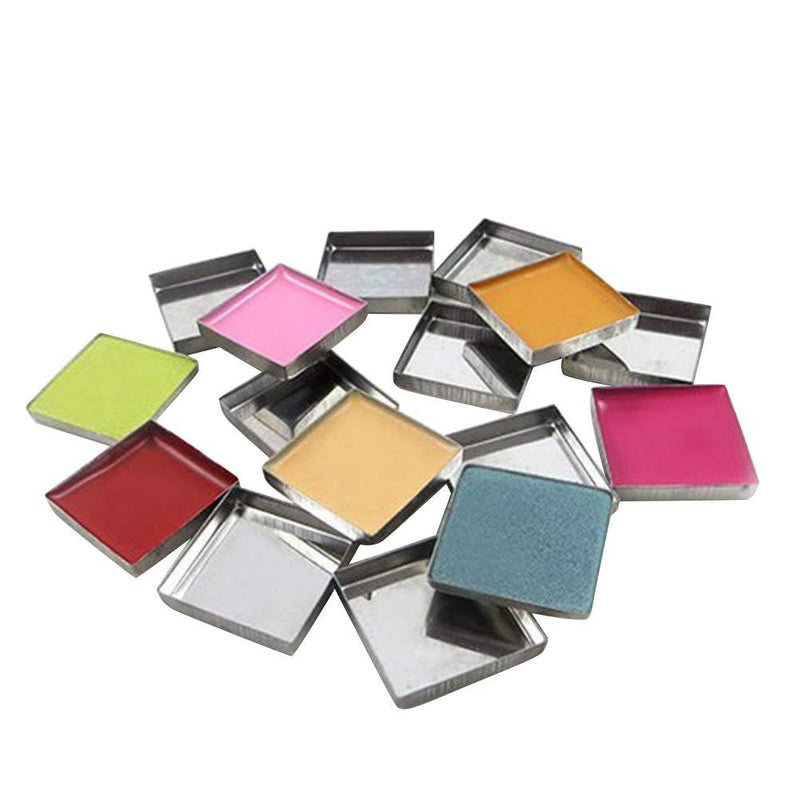 Lurrose 56pcs Empty Square Metal Pans for Magnetic Eyeshadow Makeup Palette Pressed Powder(26mm) - NewNest Australia