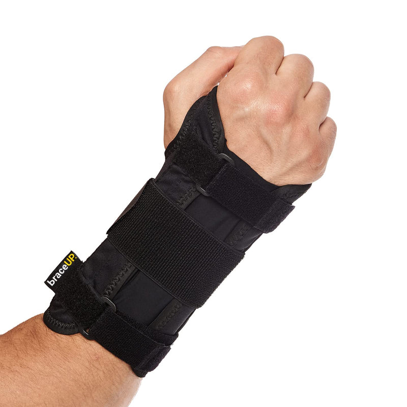 BraceUP Wrist Support Brace with Metal Hand Splint for Carpal Tunnel Wrist Support, Left or Right Hand Support and Tendonitis Arthritis Pain Relief - for Men and Women (L/XL, Right Hand) L/XL - NewNest Australia
