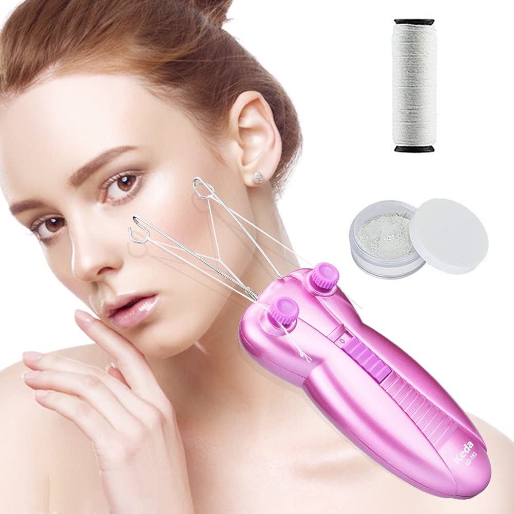 Electric Facial Hair Remover for Women,CAPMESSO Electric Threading Epilator Facial Hair Trimmer for Ladies Removing Peach Fuzz Upper Lip Arms Chin Hair - NewNest Australia