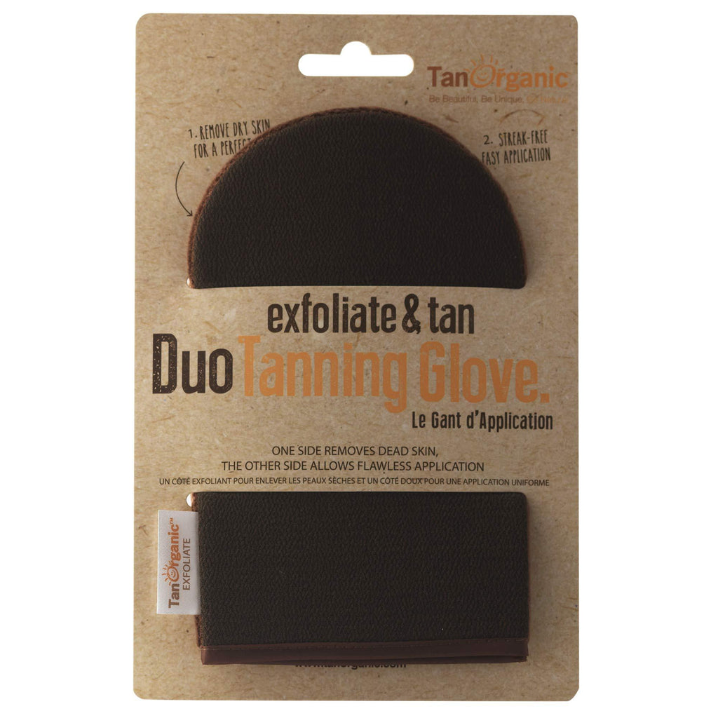 TanOrganic 2 in 1 Body Exfoliating and Fake Tan Applicator Duo Mitt for Streak Free Self Tan Application and In Shower Dead Skin Removal - NewNest Australia