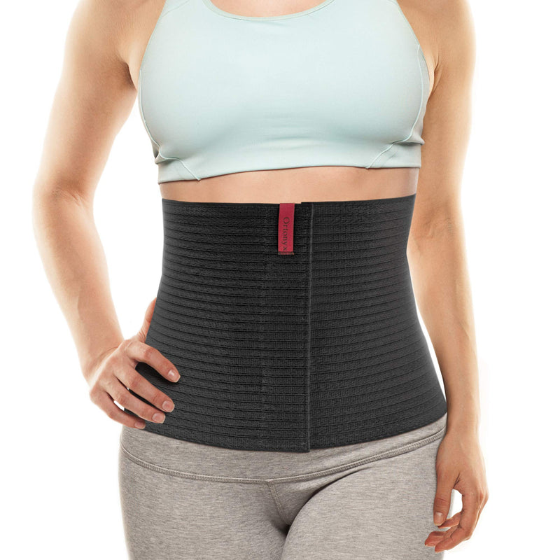 ORTONYX 10.25" Abdominal Binder for Men and Women / Postpartum Post-operative Post-surgery Wrap / Abdomen Navel Umbilical Hernia Support Belt / 524010 Black 3XL Plus Size Plus Size 3XL (52"-70") - NewNest Australia