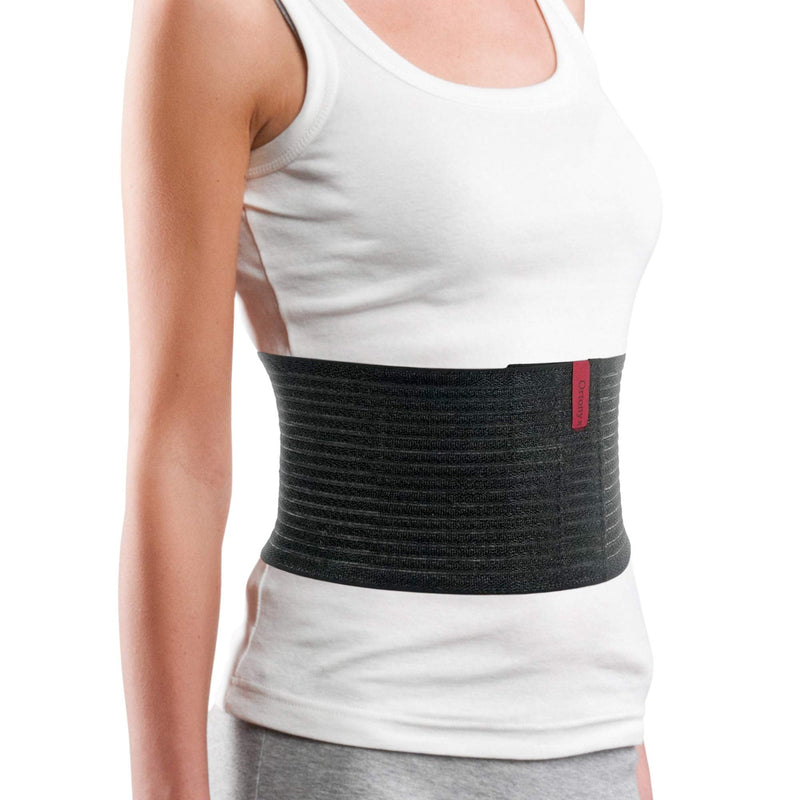 ORTONYX 6.25" Abdominal Binder for Men and Women / Postpartum Post-operative Post-surgery Wrap / Abdomen Navel Umbilical Hernia Support Belt / 524006 Beige S/M S/M (22"-35") Black - NewNest Australia