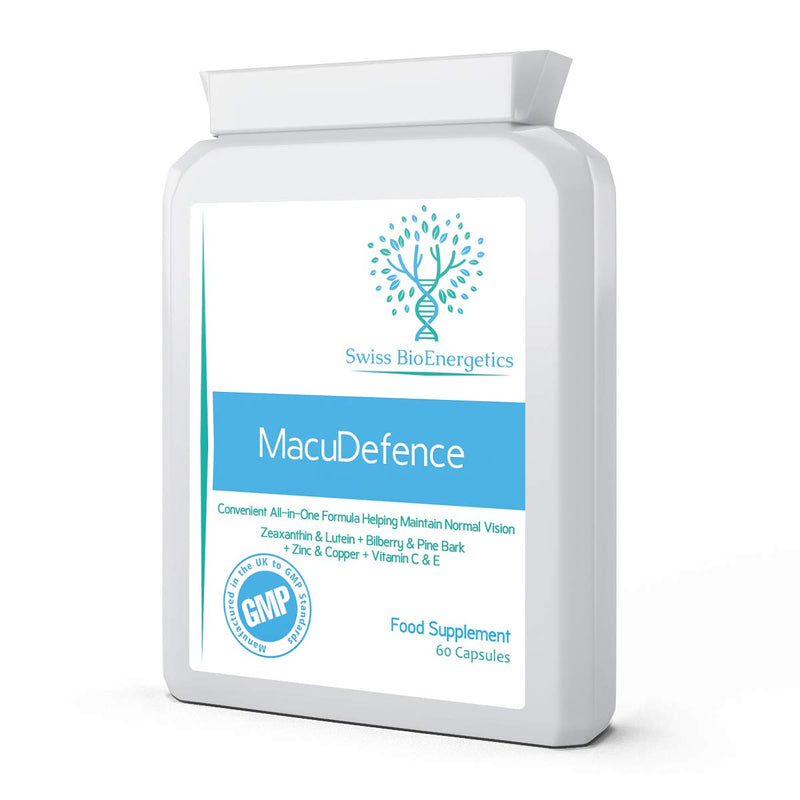 MacuDefence 60 Capsules - Lutein, Zeaxanthin, Bilberry and Pine Bark Along with an Essential Balance of Vitamins & Minerals Proven to Support Normal Eyes, Vision and Macular Health - NewNest Australia
