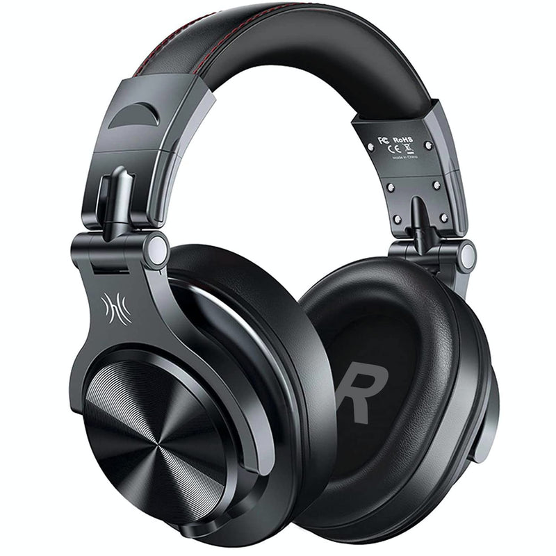 OneOdio A70 Bluetooth Headphones Over Ear, 72 Hrs Playtime, Monitor Level Stereo Sound Quality, Foldable Wireless＆Wired DJ Headphone, Professional Studio Headphones for DJ/TV/PC/Phone Black - NewNest Australia
