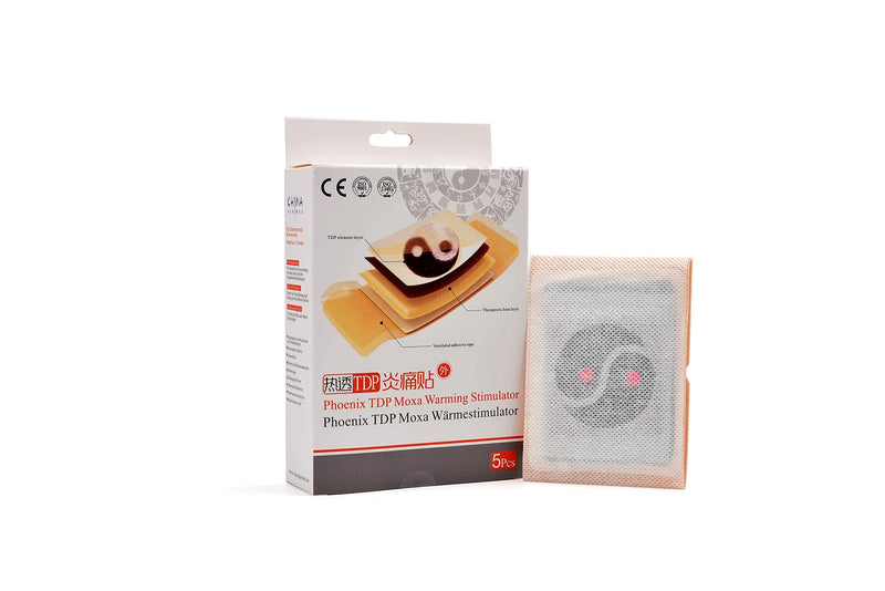 TDP Moxa Warming Stimulator | 33 Essential Minerals | Self-Activating Heat Plaster: 12 Hours of Heat | Hypoallergenic Adhesive Plaster | Pain Relief & Muscle Comfort | Natural Ingredients | 5 Plasters - NewNest Australia