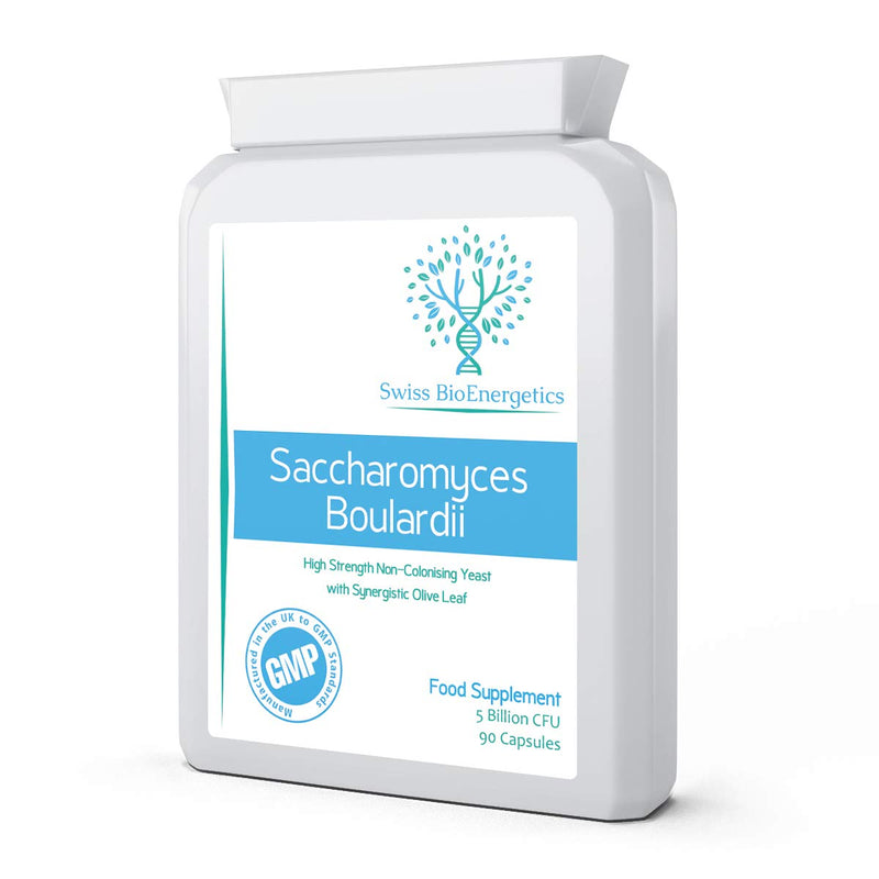 Saccharomyces Boulardii 5 Billion CFU 90 Capsules - No Refrigeration Required - High Strength Non-Colonising Yeast with synergistic Olive Leaf, Biotin and Vitamin D3 - NewNest Australia