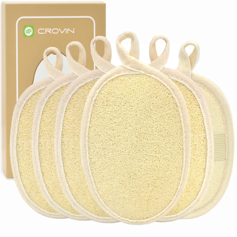 Crovin Loofah Pads - Exfoliating Loofah Body Scrubber 100% Natural Bath Sponge for Men and Women’s SPA - 6 Packs Gifts Luffa Package,Perfect for Bath Shower - NewNest Australia