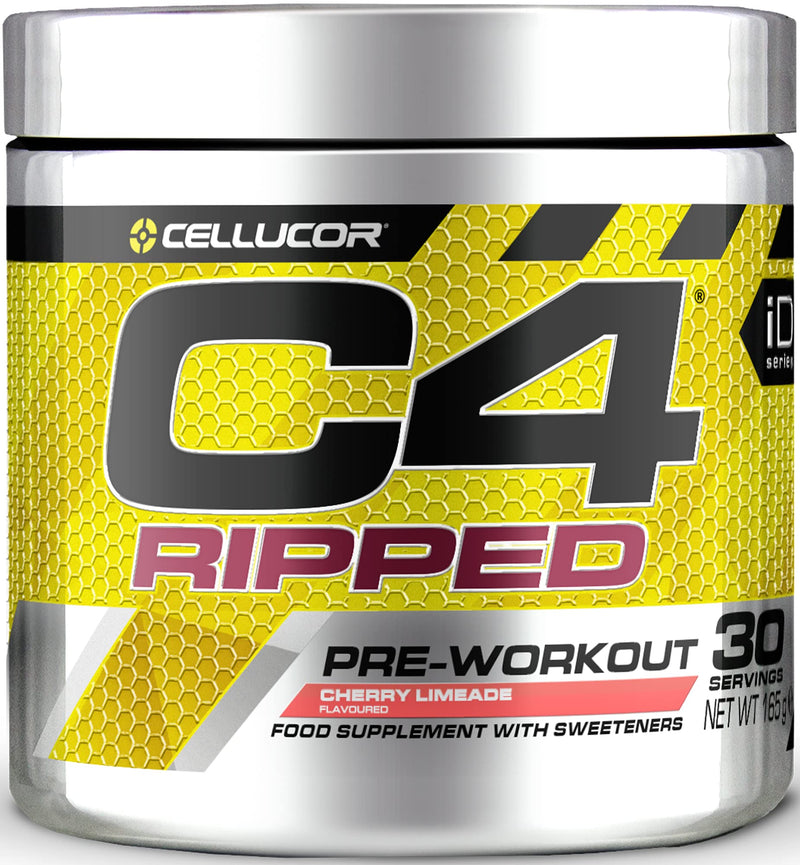 C4 Ripped Pre Workout Powder Cherry Limeade | Preworkout Energy Drink Supplement | 150mg Caffeine + Beta Alanine + Green Coffee Bean Extract for Men and Women | 30 Servings - NewNest Australia