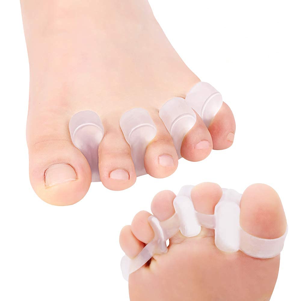 Toe Separators, Toe Alignment Hammer Toe Corrector for Overlapping, Hammer, Bent Toes, Bunion Corrector Toe Straightener for Yogis, Ballet and Running, 2 Pairs Silicone Toe Spreader for Pain Relief - NewNest Australia