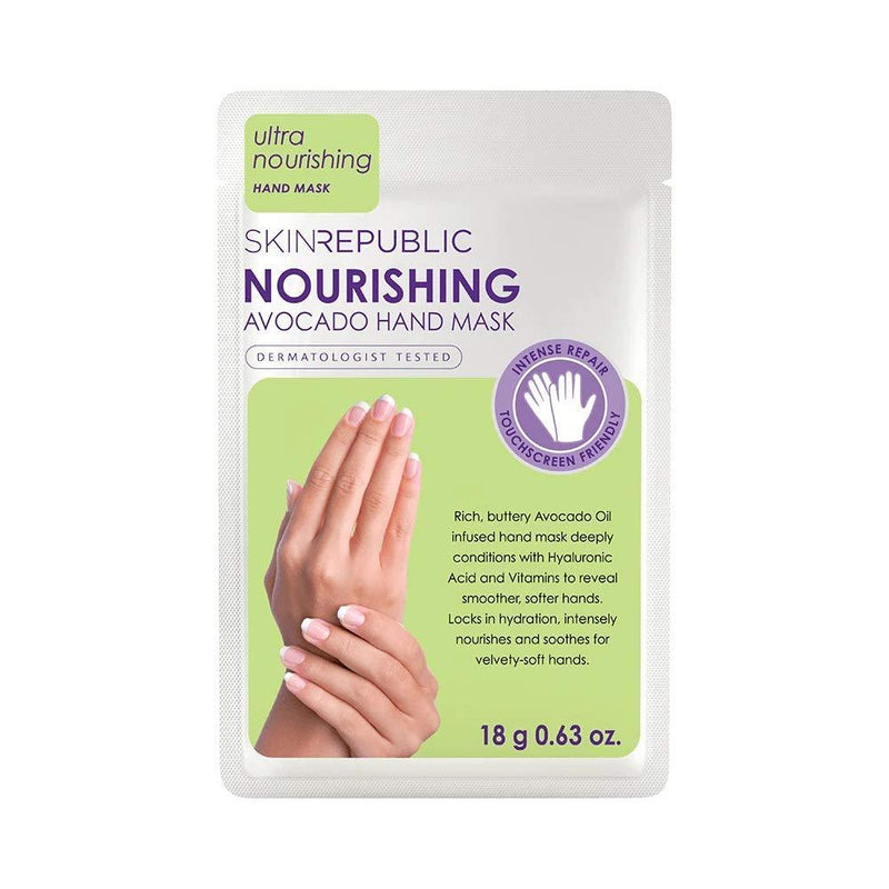 Skin Republic Ultra Nourishing Hand Mask Nourishing Hand Mask 64028 18g, Green, Avocado - NewNest Australia