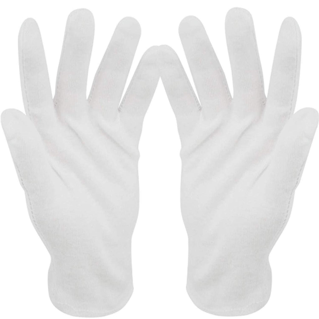 White Cotton Gloves,12Pairs BESTZY Soft Lightweight Work Gloves for Coin Jewelry Health Daily Work Gloves For Men Women(Medium) White Glove 2 - NewNest Australia