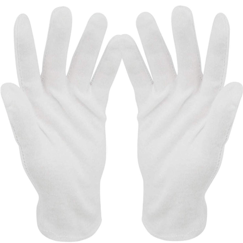 White Cotton Gloves,12Pairs BESTZY Soft Lightweight Work Gloves for Coin Jewelry Health Daily Work Gloves For Men Women(Medium) White Glove 2 - NewNest Australia