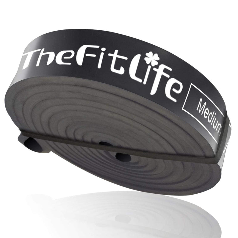 TheFitLife Resistance Pull Up Bands - Pull-Up Assist Exercise Bands, Long Workout Loop Bands for Body Stretching, Powerlifting, Fitness Training, Bonus Carrying Bag and Workout Guide Black - NewNest Australia