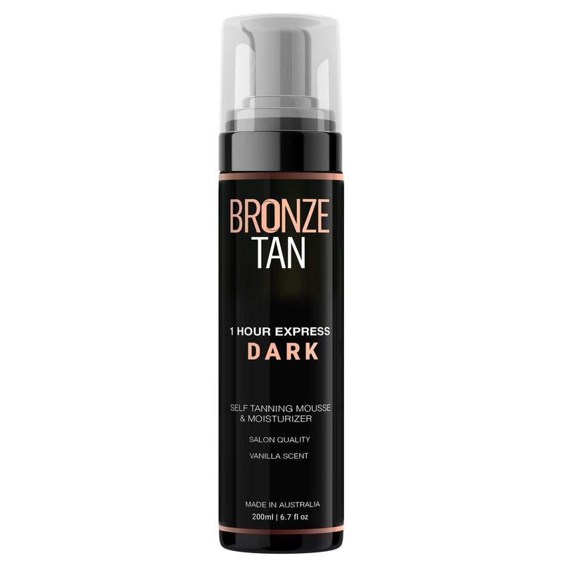 Bronze Tan Dark Moisturizing Self Tanning Mousse and Self Tanner For Fair to Medium Skin Tones Salon Quality Vanilla Scented (200 ml/ 6.7 oz) - NewNest Australia