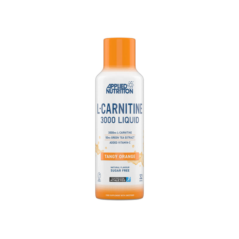 Applied Nutrition L Carnitine 3000 Liquid - L-Carnitine with Green Tea & Vitamin C, Boosts Energy & Weight Management, Vegan (480ml - 32 Servings) (Tangy Orange) Tangy Orange - NewNest Australia