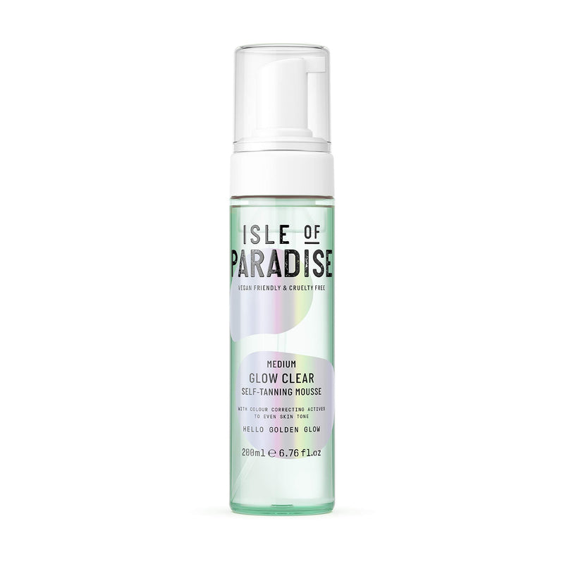 Isle of Paradise Fake Tan Mousse Medium (200 ml) Glow Clear Self Tanning Foam Natural Ingredients & Vegan - NewNest Australia