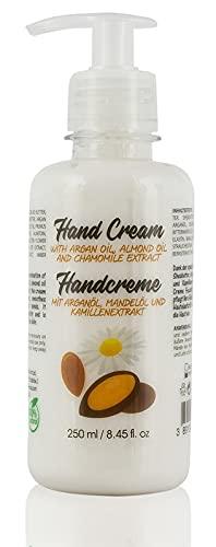 100% Natural Hand Cream for Dry Hands for Men and Women. With Argan Oil, Cacao Butter, Shea Butter, Almond Oil, Chamomile. Paraben Free and Cruelty Free, 250 ml. Argan Oil & Almond Oil - NewNest Australia