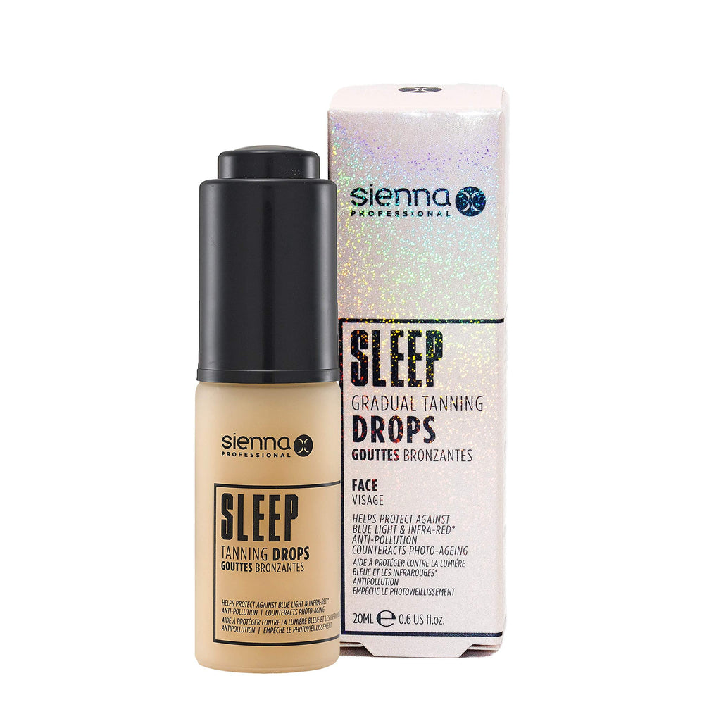 Sienna X Sleep Gradual Self Tan Tanning Drops 20ml. Fake Tanner For Natural Holiday Glow. Vegan Face Tanning Products. Mix Into Cream & Lotion For Sun Kissed Look. Light/Medium Bronzer Serum. - NewNest Australia