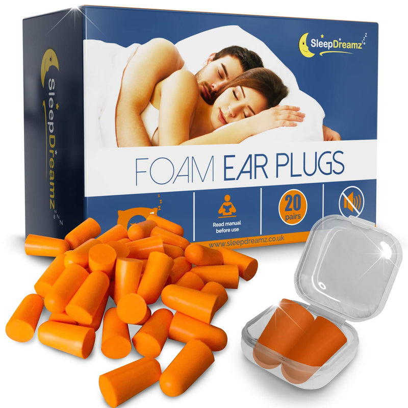 SleepDreamz® Foam Ear Plugs for Sleeping – x20 Pairs of Noise Cancelling Ear Plugs – Stop Snoring & Other Loud Noises from disrupting Your Sleep, with These Earplugs for Sleep - NewNest Australia