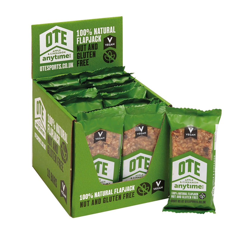 OTE Anytime Bars - Vegan Energy Bars for Cycling - Plant Based Nut & Gluten Free Nutrition Snacks for Running - 16 Box (Apple and Cinnamon) Apple and Cinnamon - NewNest Australia