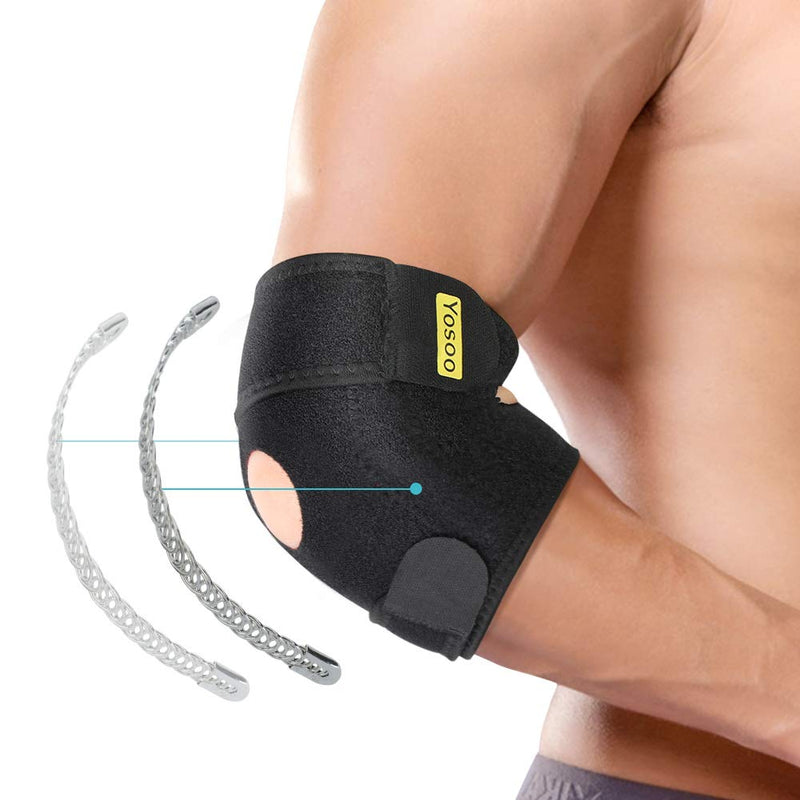 Elbow Brace for Tendonitis, Adjustable Elbow Support with Dual-Spring Stabiliser, Breathable Elbow Strap for Golfers Elbow, Tennis Elbow, Arthritis, Sports Injury and Provides Support Elbow Brace With Splints - NewNest Australia