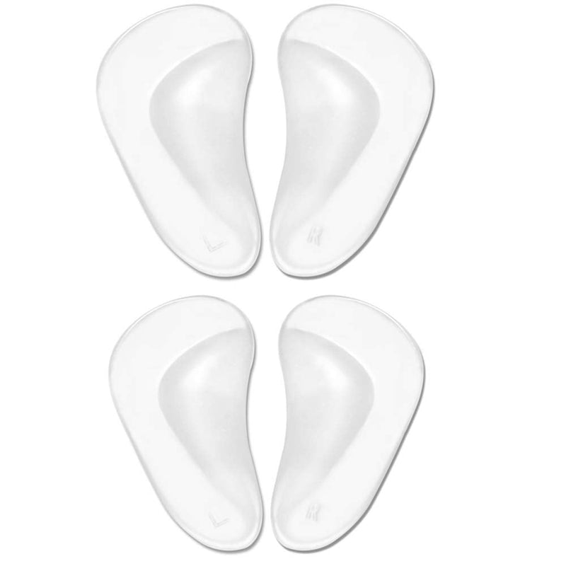 Flat Foot Arch Support Insoles, Zingso Flat Foot Corrector Metatarsal Cushion Pad Insert Orthotic Fits Plantar Fasciitis,Fallen Arches Gel Flat Feet Arch Support Insoles for Men & Women (2 Pair Clear) 2 Pair Clear - NewNest Australia