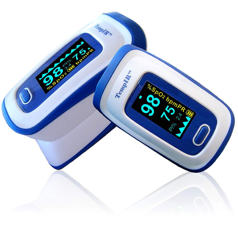 Finger Pulse Oximeter Deluxe Model Digital Blood Oxygen and Pulse Sensor Meter. TempIR Approved Supplier to The NHS. Alarm, SPO2,for Adults, Children - NewNest Australia