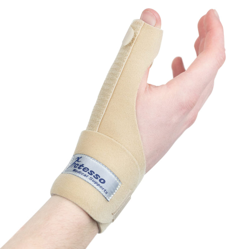 Actesso Neoprene Thumb Support Brace Spica - Splint to Relieve Thumb Pain & Injury, Wrist Tendonitis, De Quervain's, and Sprains (Beige, Left Hand); Left or Right Available Beige - NewNest Australia