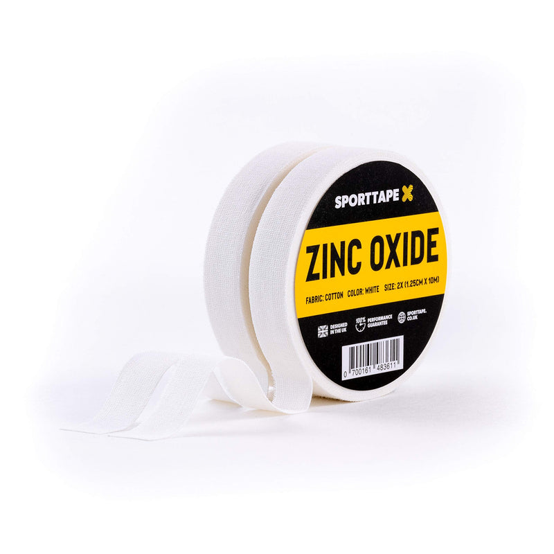 2 Rolls - SPORTTAPE Finger Tape Zinc Oxide Tape - White - 1.25cm x 10m | for Jiu Jitsu, Bouldering, Rock Climbing, BJJ, Crossfit, Rowing, Climbing & Golf | (1 Pack of 2 Rolls) 1.25cm x 10m - 2 Rolls - NewNest Australia