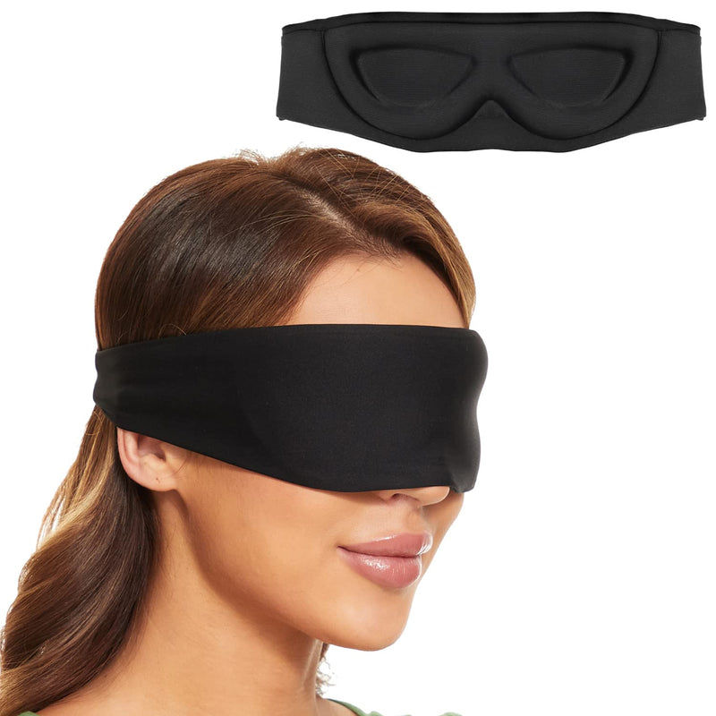 ALASKA BEAR Sleep Mask for Side Sleepers 2022 Headband Design, Cup-Shaped and Extra-Soft, 100 Blackout Eye Mask Shades Cover for Men and Women, Machine Washable, Black - NewNest Australia