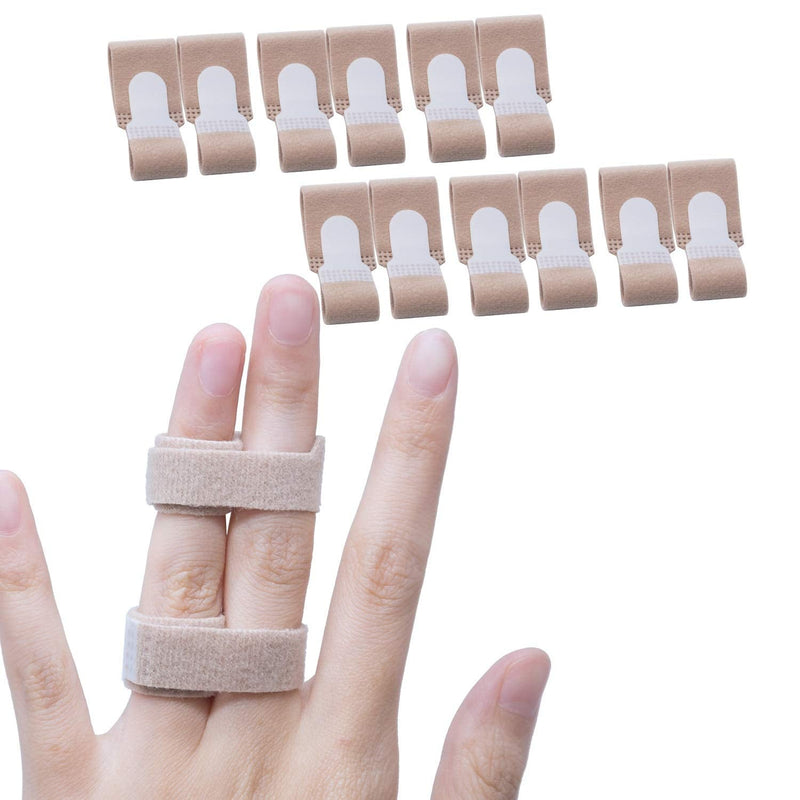 Sumifun Finger Buddy Wraps, 12 Pcs of Finger Tape for Jammed, Swollen, Dislocated finger Joint, Finger Brace Splints for Curled Finger, Broken Finger Beige - NewNest Australia