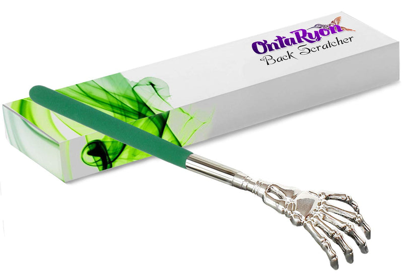 OntaRyon Telescopic Back Scratcher | Novelty Gifts for Men & Women | Portable Handheld Massage Stick | Small Stocking Fillers for Adults | Unusual & Funny Massager (Green) Green - NewNest Australia