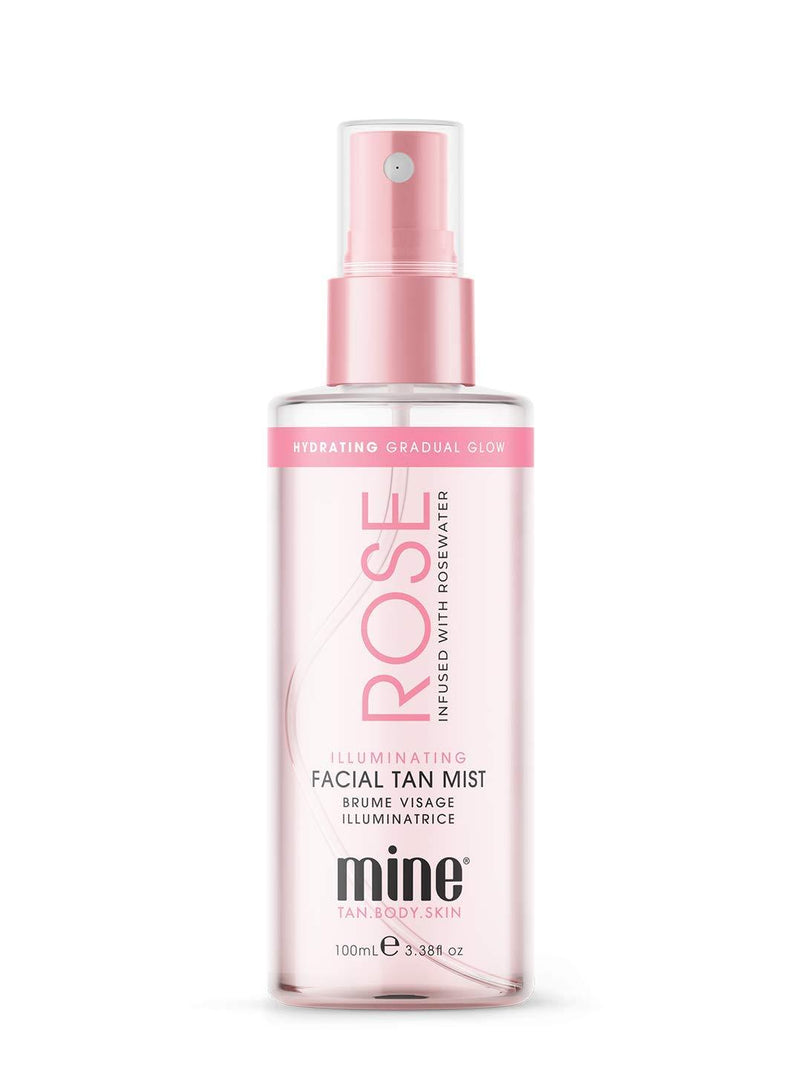 MINETAN BODY.SKIN Rose Illuminating Facial Tan Mist - Rose Water Infused Face Tanner For A Golden Luminous Facial Glow, 100ml - NewNest Australia