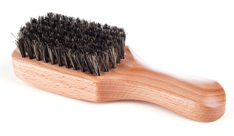 Kobe Professional Light Wood Club Brush - Ideal Men's Hair Brush, ideal for hair or beard, with boar bristles and a light natural wood construction. At 15cm length can be easily stored. - NewNest Australia