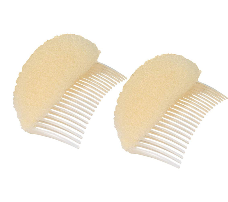 Ericotry 2Pcs Charming Bump It Up Volume Inserts Hair Comb Do Beehive Hair Styler Insert Tool Hair Comb Hot Hair Base Styling Accessories for Women Girls (Beige) - NewNest Australia