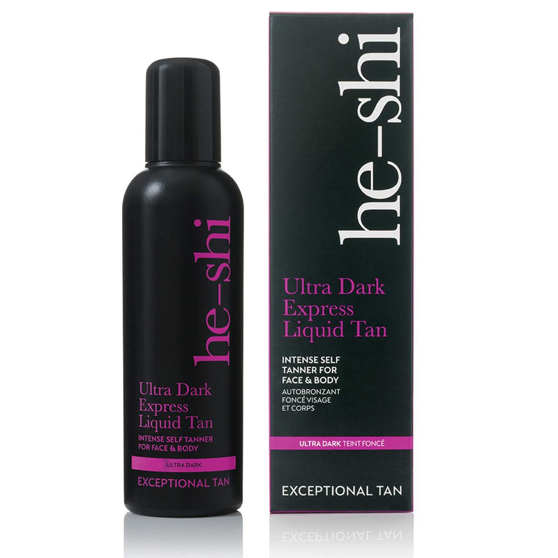 He-Shi Express Liquid Tan False Tan Liquid – Instant Ultra Dark Self Tan – Quick Dry & Streak Free Formula – Natural Vegan Formula – Body & Face Self Tan - NewNest Australia