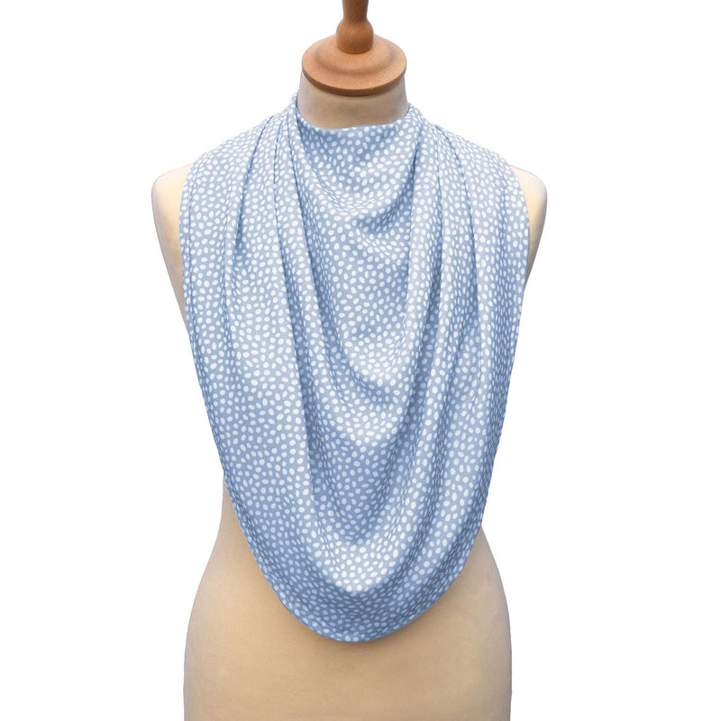 Care Designs Pashmina Scarf Style Adult Bib Clothing Protector, Stylish & Dignified, Unisex, Waterproof, Washable, Machine Wash, Special Needs (Blue Dot) Blue Dot - NewNest Australia